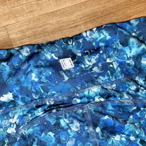 💙 Laundry by Shelli Segal blue leggings blossom - Picture 7 of 13